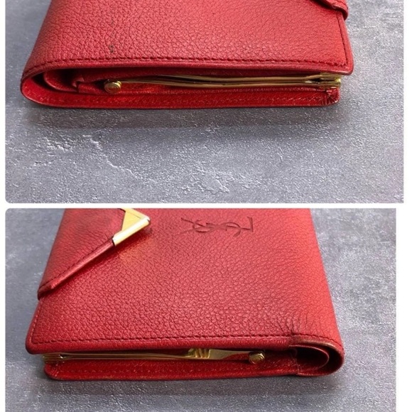 Yves Saint Laurent Vibrant Red Leather Accessory - Picture 4 of 13